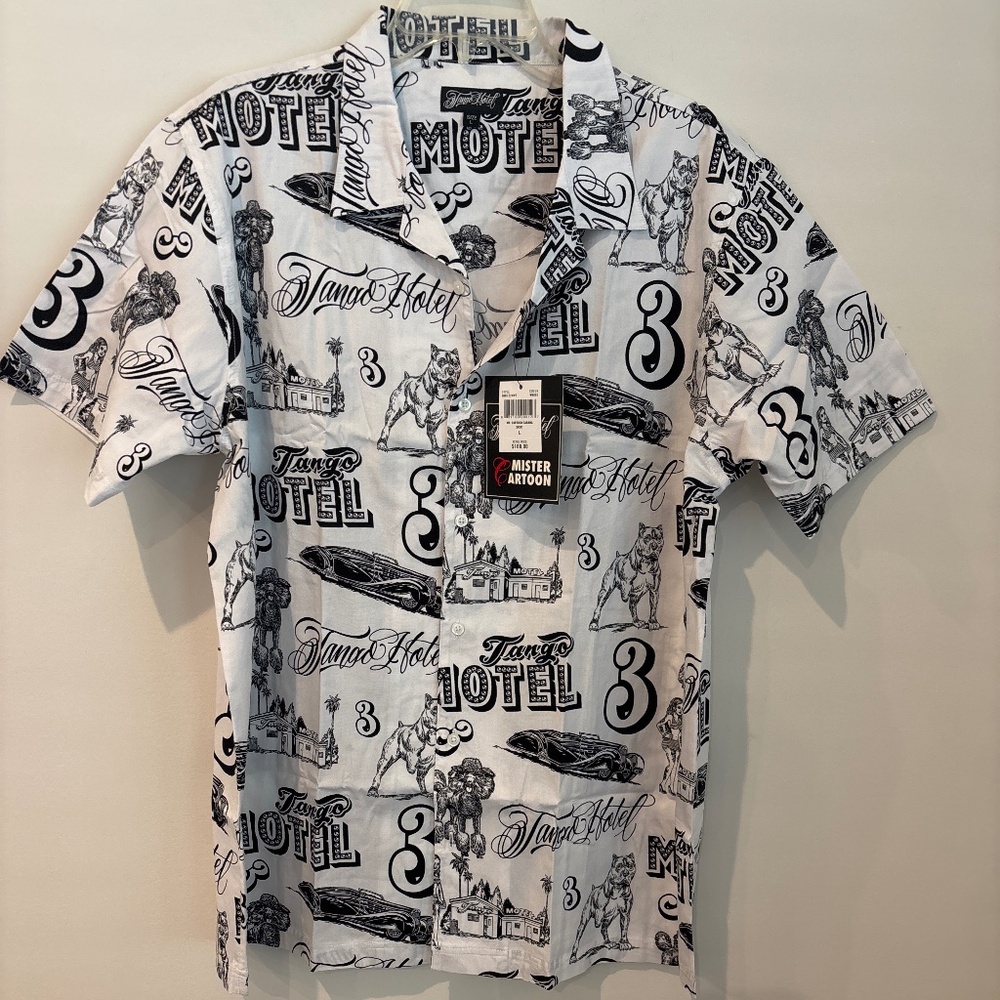 Tango Hotel X Mr. Cartoon Short Sleeve Button-Down Shirt Men’s